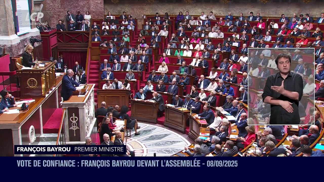 Vote de confiance - "Surendettement" de la France : "Notre pronostic vital est engagé", a notamment déclaré le Premier ministre, François Bayrou, dans son discours à l'Assemblée nationale.