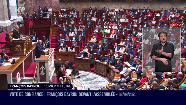 Vote de confiance - Surendettement de la France : Notre pronostic vital est engagé , a notamment déclaré le Premier ministre, François Bayrou, dans son discours à l'Assemblée nationale.
