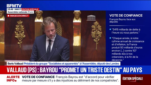 Boris Vallaud (PS): Monsieur le Premier ministre, vous n'avez pas été au rendez-vous (...) nous sommes au regret de ne pas pouvoir vous faire confiance