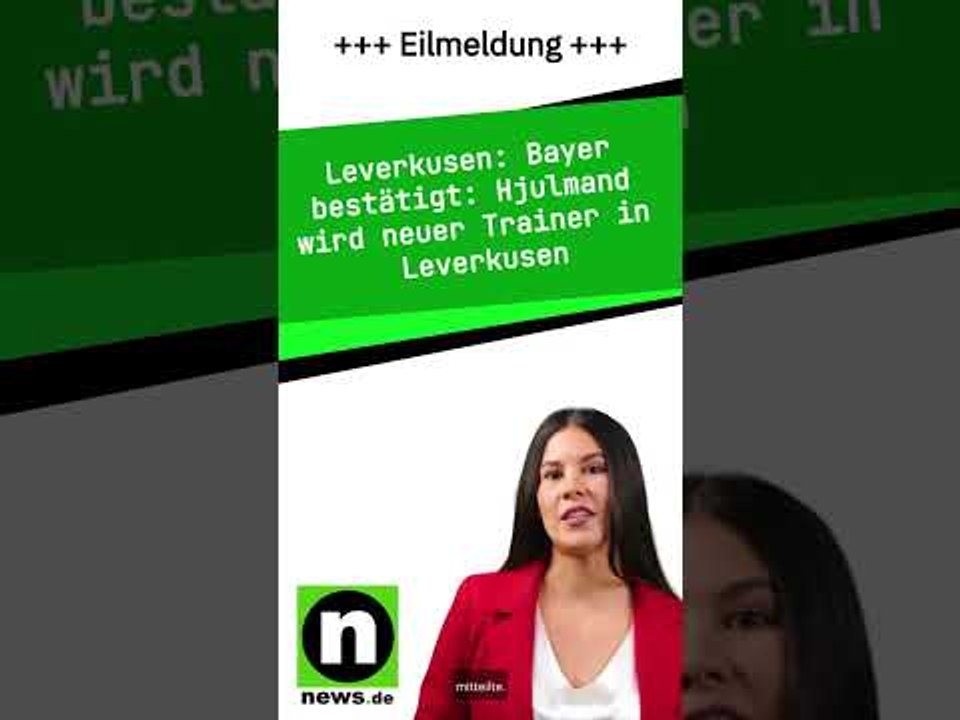 Bayer bestätigt: Hjulmand wird neuer Trainer in Leverkusen