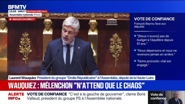 LFI, avec Jean-Luc Mélenchon, est le premier danger politique pour notre République , affirme Laurent Wauquiez (LR)