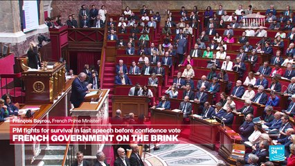 REPLAY: French PM Bayoru makes final speech to parliament before confidence vote