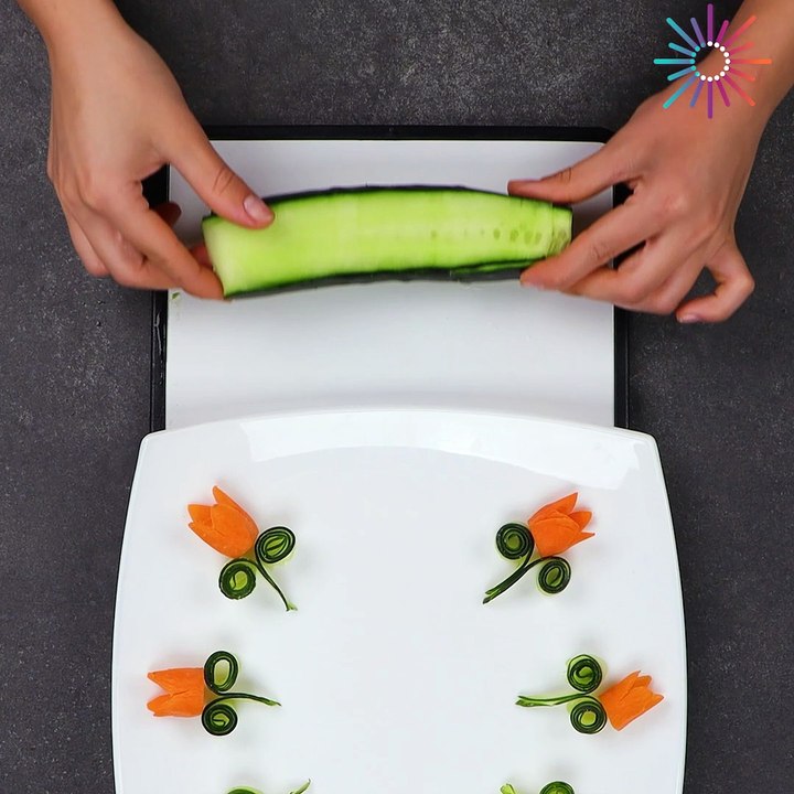 Serving vegetables in a unique way! 🥒🥕