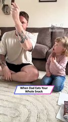 Dad Steals Daughter’s Biscuit in Hilarious Prank Gone Wrong 🍪😂