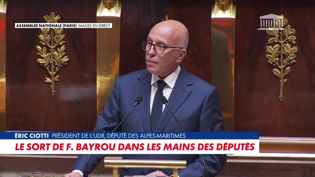 Éric Ciotti : «L’Assemblée nationale est appelée à valider une lettre de démission»