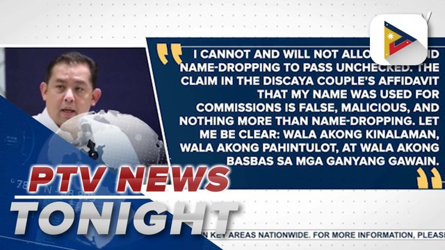 Speaker Romualdez denies allegation that he is involved in bribery, kickbacks related with gov’t infra projs | via Mela Lesmoras