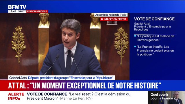 Gabriel Attal: Ce n'est pas aux Français de régler les problèmes du Parlement, mais au Parlement de régler ses problèmes et les problèmes des Français