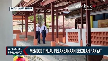 Mensos Tinjau Pelaksanaan Sekolah Rakyat di Kota Batu
