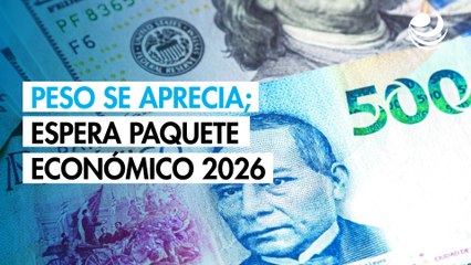Peso se aprecia ante debilidad del dólar; espera Paquete Económico 2026