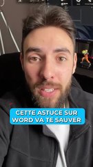 Cette astuce sur Word peut te sauver la vie !
