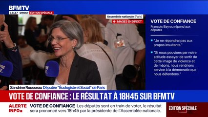 Vote de confiance: " Ce qu'il s'est passé c'est un péché d'orgueil" selon Sandrine Rousseau