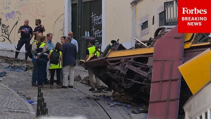Emergency Personnel Respond To The Deadly Streetcar Crash In Lisbon, Portugal