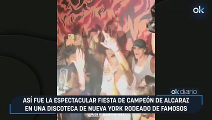 Así fue la espectacular fiesta de campeón de Alcaraz en una discoteca de Nueva York rodeado de famosos