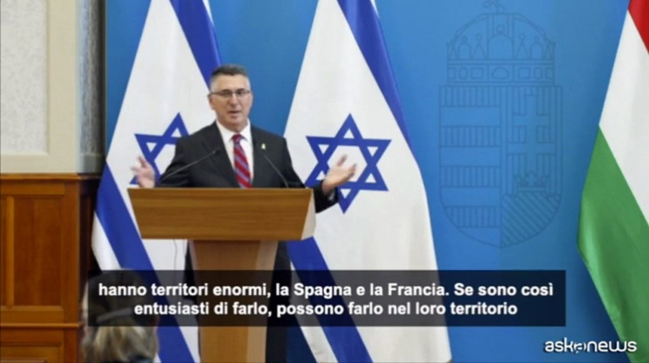 Israele, Saar: paesi Ue creino Stato palestinese "nel loro territorio"