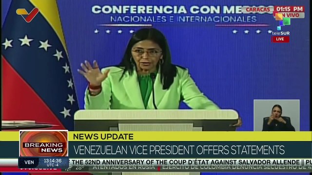 Delcy Rodríguez: there is a regulatory framework to combat drug trafficking and international crimes