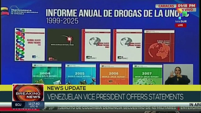 Delcy Rodríguez: For 27 years, Venezuela has not appeared in crimes related to drug trafficking - Delcy Rodríguez: Venezuela is not a drug-producing country - Delcy Rodríguez: Venezuela has made an extraordinary effort to stop drug trafficking