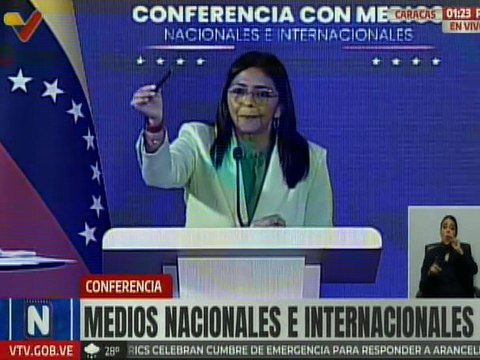Vpdta. Rodríguez: Venezuela no es productor de cocaína, ni ruta importante para su exportación