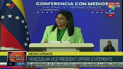 Delcy Rodríguez: United States has become the epicenter of global drug trafficking money laundering