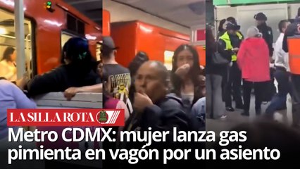 Metro CDMX: pelea por asiento termina con gas pimienta