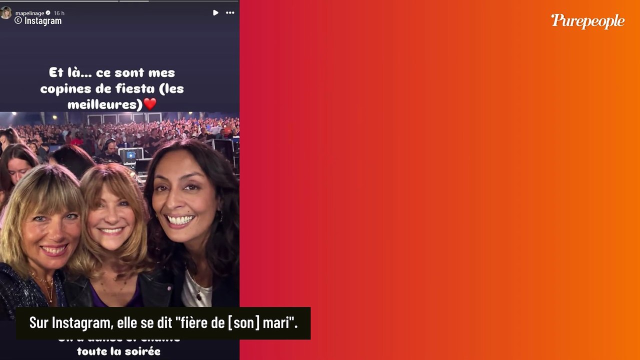 Nagui sur scène, sa femme Mélanie Page jamais bien loin ! Dans le public, elle se lâche