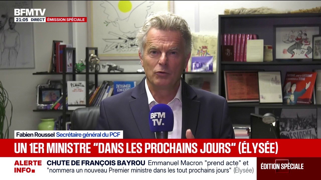 Futur gouvernement: Fabien Roussel, secrétaire général du PCF, indique "qu'il ne censurerait pas un gouvernement dirigé par un responsable socialiste"