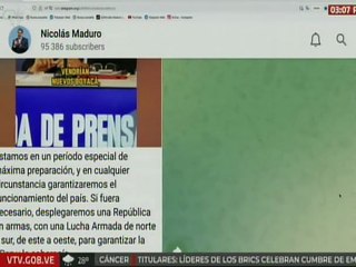 Pdte. Maduro: Si fuera necesario, desplegaremos una república en armas para garantizar la soberanía