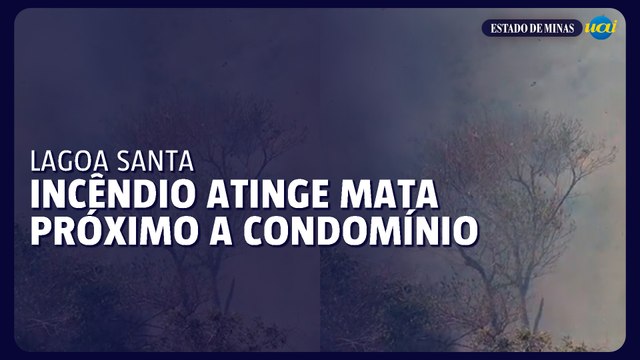 Incêndio atinge mata próximo a condomínio em Lagoa Santa, na RMBH