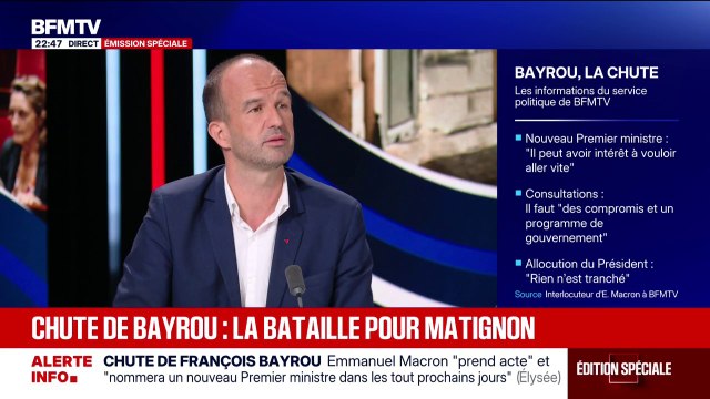 Crise politique: Manuel Bompard (LFI) appelle à la bataille, à la mobilisation et au combat