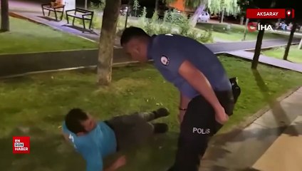 Aksaray’da alkolün etkisiyle parkta sızdı