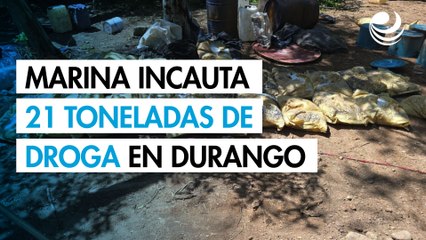 Marina incauta 21 toneladas de metanfetamina en dos laboratorios de "Los Mayos" en Durango
