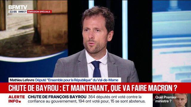 Futur gouvernement: L'équation politique a changé ce soir [...] il faut s'adresser au Parti socialiste , observe Mathieu Lefevre, député Ensemble pour la République