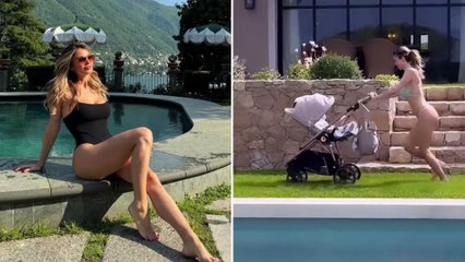 Diletta Leotta, l'allenamento speciale in vacanza: corre con il passeggino della figlia