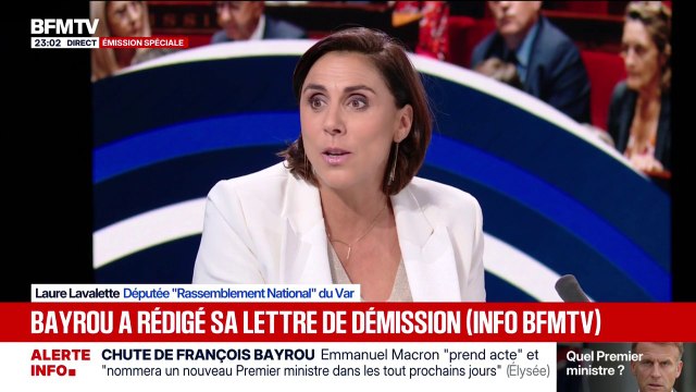 Crise politique: Ce qui cause le chaos dans lequel nous sommes, ce sont les alliances, qui ne permettent pas la marche normale du pays , estime Laure Lavalette, députée RN du Var
