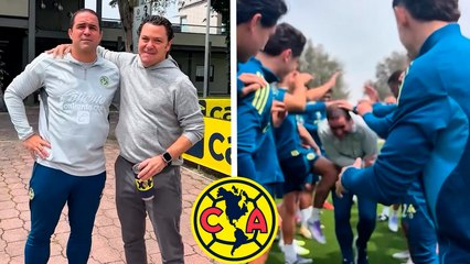 André Jardine festeja su cumpleaños en entrenamiento del América y así lo felicitan los jugadores