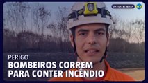 Tenente detalha incêndio perto do Aeroporto de Confins