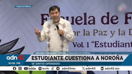 Estudiante enfrenta a Noroña por misoginia y contradicciones en su discurso de austeridad
