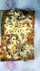 French tacos gratinated with mozzarella and bacon in the oven #FrenchTacos #Mozzarella #Bacon #Gratinated #DeliciousFood