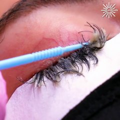 The satisfying process of removing lash extensions!