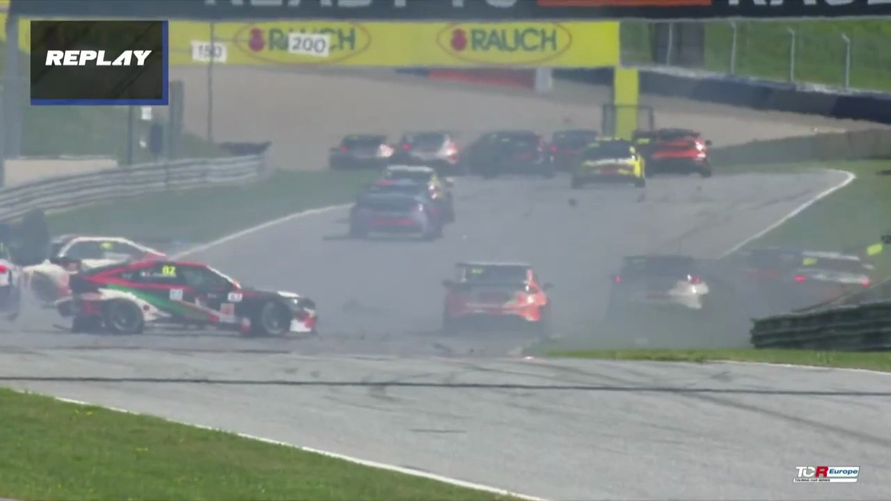 TCR Europe 2025 Spielberg Race 1 Start Big Crash