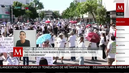 Narcoguerra en Sinaloa "está arrasando con los ciudadanos", acusa víctima