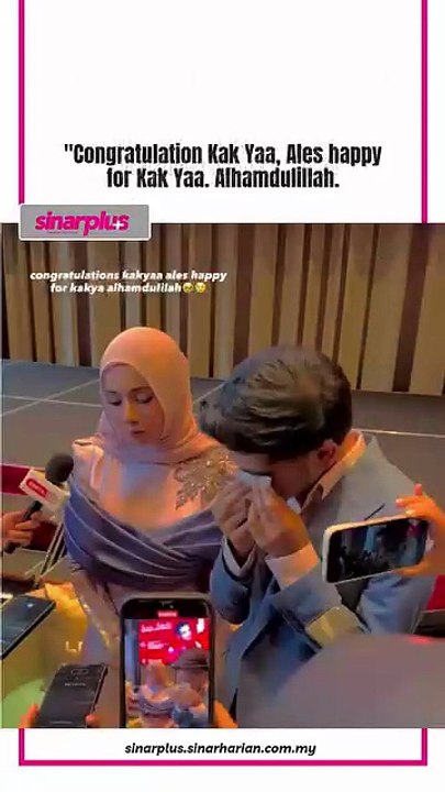 'Tahniah Kak Yaa.' Irfan Haris menitis air  mata, gembira Amira Othman bakal berkahwin