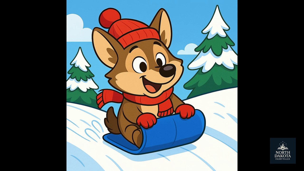 Coyote Rides a Sled in the Snow | North Dakota Fairytales