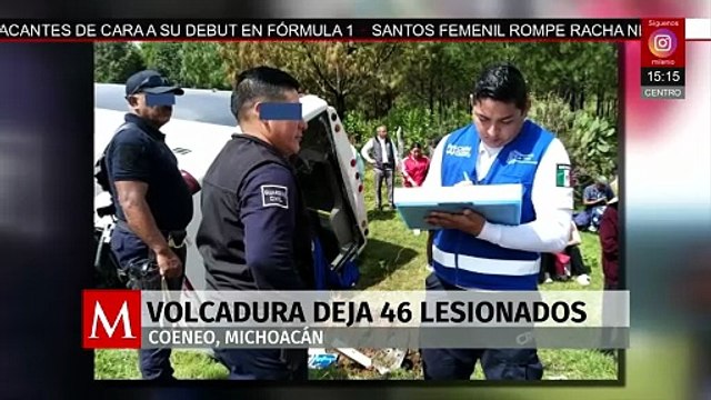 Un autobús se vuelca en Michoacán dejando a cuarenta y seis lesionados