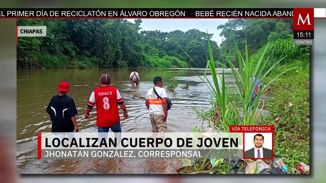 En Chiapas, autoridades localizan sin vida el cuerpo de un joven que cayó en un río