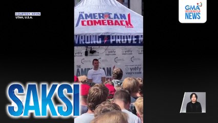 Conservative influencer na si Charlie Kirk, patay sa pamamaril | Saksi