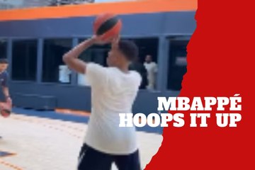 Mbappé nails two threes but shows nerves on the final shot