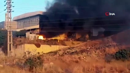 Gemlik Serbest Bölge'de çıkan yangın paniğe neden oldu