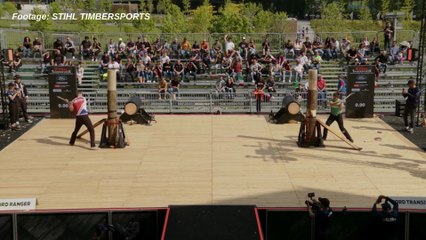 Matt Coffey Timbersports Rookie World Champ