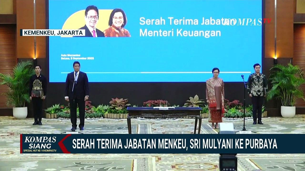 Sederet Poin Pidato Sri Mulyani dan Purbaya Yudhi Sadewa saat Sertijab Menkeu | KOMPAS SIANG