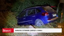 Bursa'da 2 otomobil çarpıştı: 4 yaralı